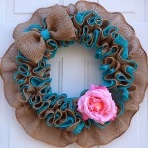 Summer Burlap Wreath for Front Door.